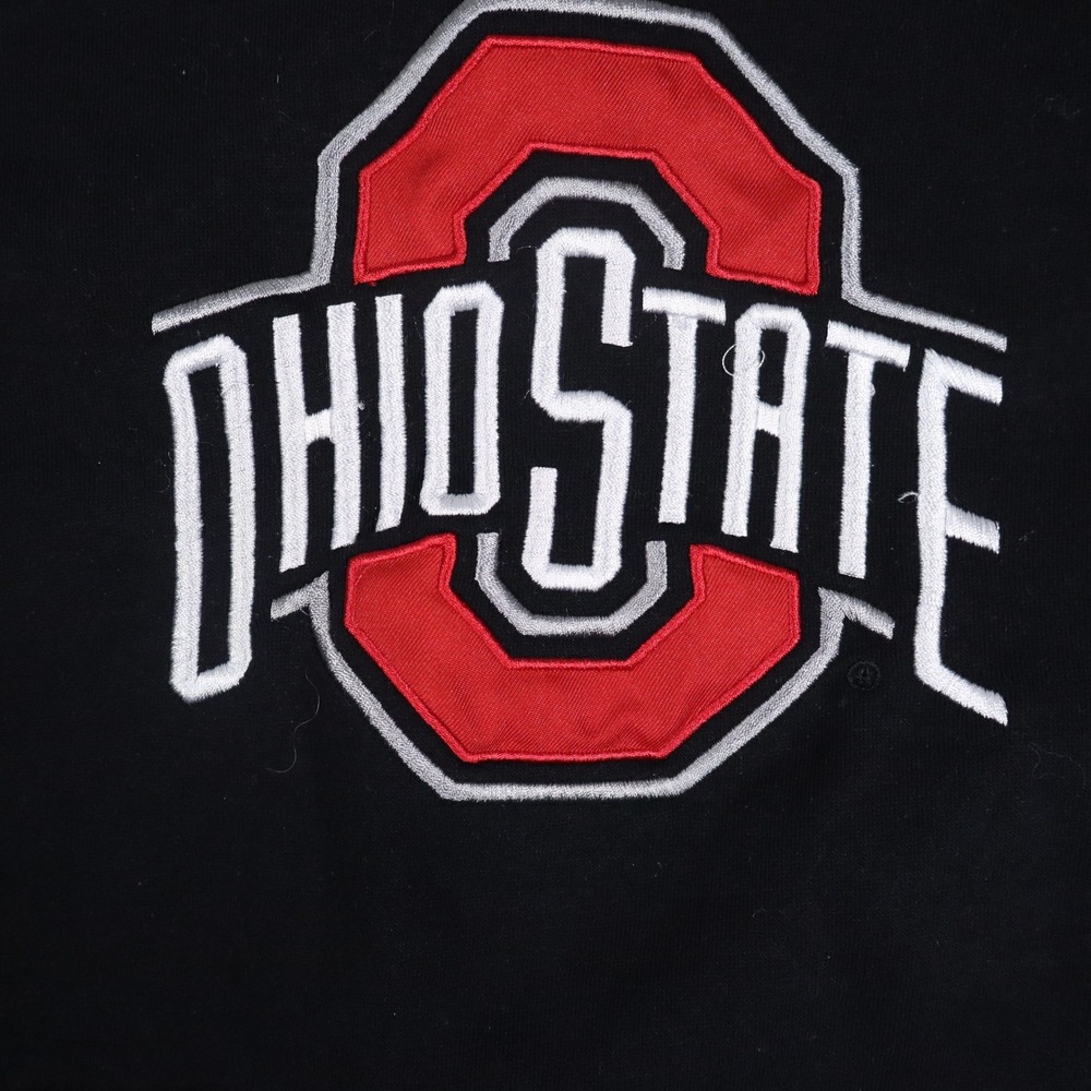 Colosseum Ohio State Buckeyes Embroidered Hoodie Youth XL Black Red - Picture 3 of 8